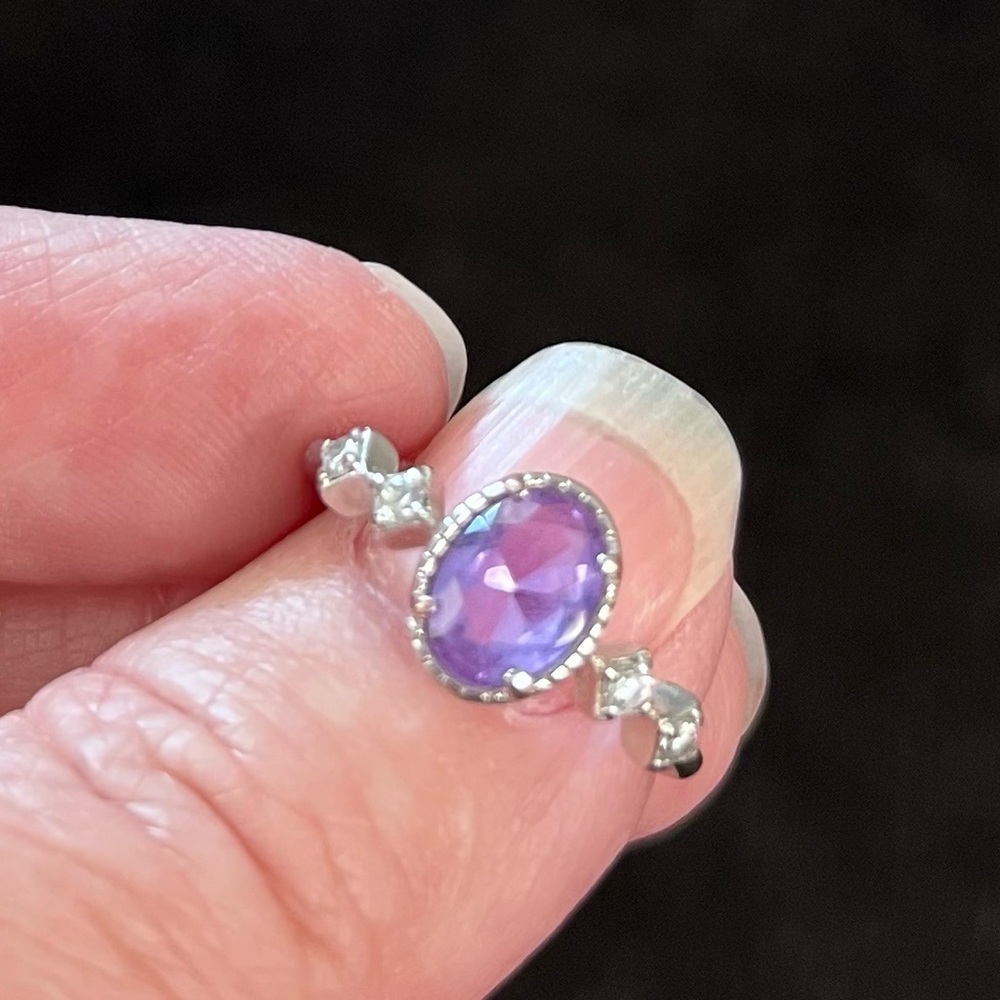 Blue and Purple Gemstone Ring - Picture 10 of 10